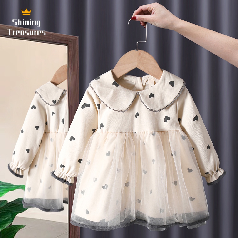 ShiningTreasures Váy Bé Gái váy váy trẻ em công chúa bé gái thời trang dễ thương đẹp 2023 NEW KLQ2391CQM 38Z230919