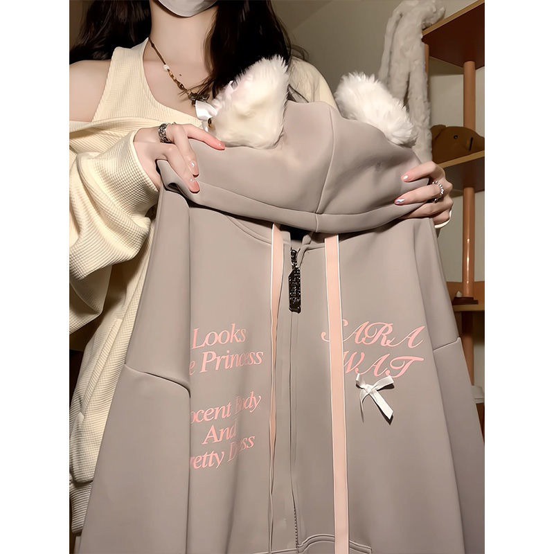 Áo Hoodie Tai Mèo Đáng Yêu Thời Trang Cho Nữ