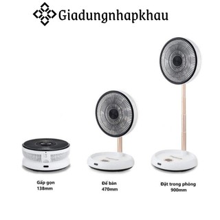 Quạt Tích Điện Gấp Gọn Elegant, Sạc Nhanh, Pin Bền, Chế Độ Sạc Thông Minh, Nhập Đức, BH 12 Tháng, giadungnhapkhau19
