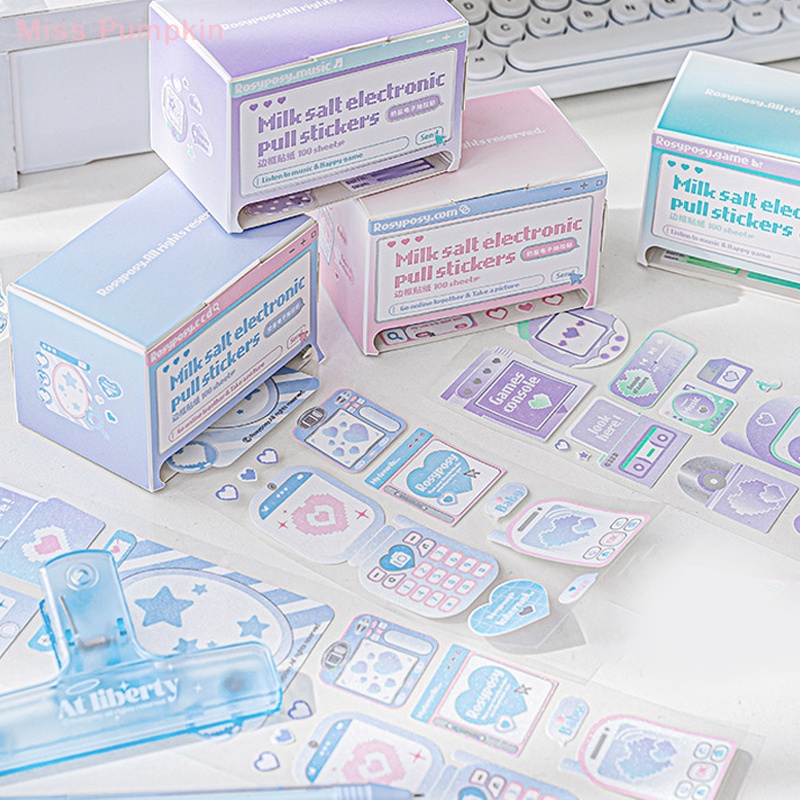 Nhãn Dán Trang Trí Điện Thoại Sổ Lưu Niệm Hình Chữ kawaii Lấp Lánh diy