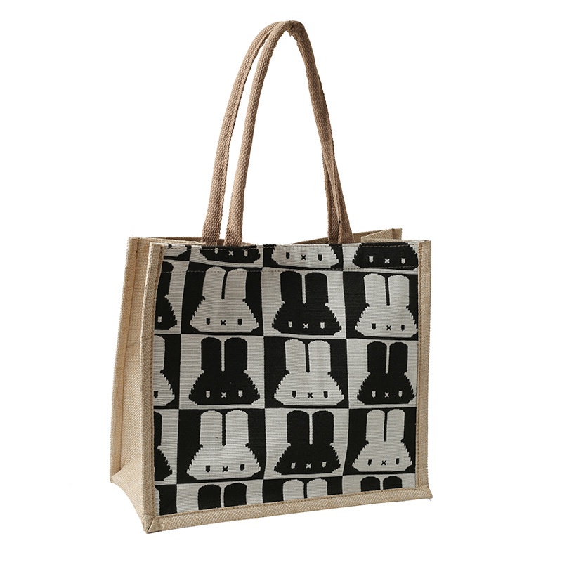 Túi Rơm Dệt Hình Thỏ Dễ Thương Sức Chứa Lớn Mẫu 2023 Thời Trang Có Tay Cầm Cho Nữ