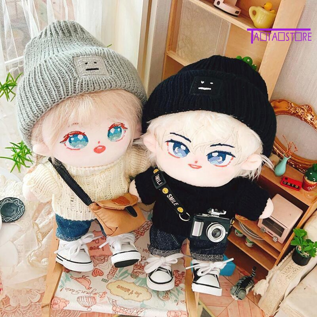 Áo sweater Dệt Kim Màu Trơn Thời Trang Cho Búp Bê 20cm