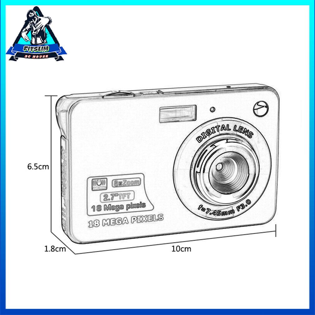 2.7 Inch Tft Lcd Display 18Mp 720P 8X Zoom Hd Anti-Shake Digital Camera