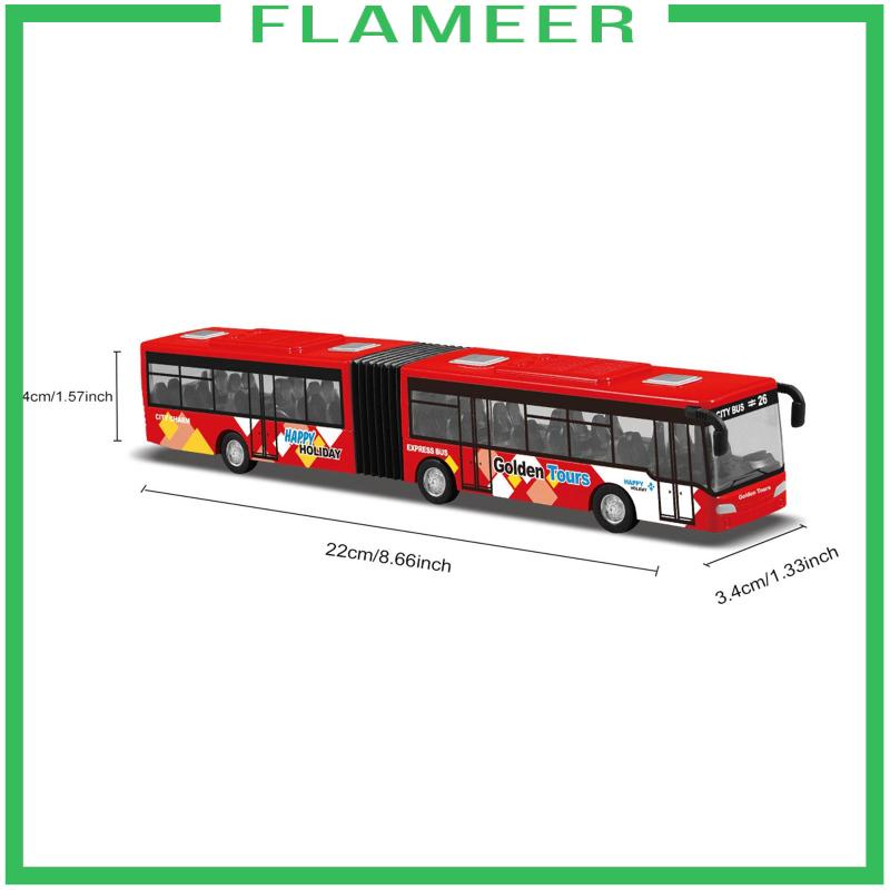 Mô Hình Xe Buýt Đồ Chơi Lưng Dài Có Khớp Nối