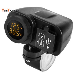 Cục sạc điện thoại nhanh qc3.0 hai cổng usb màn hình kỹ thuật số cho xe máy
