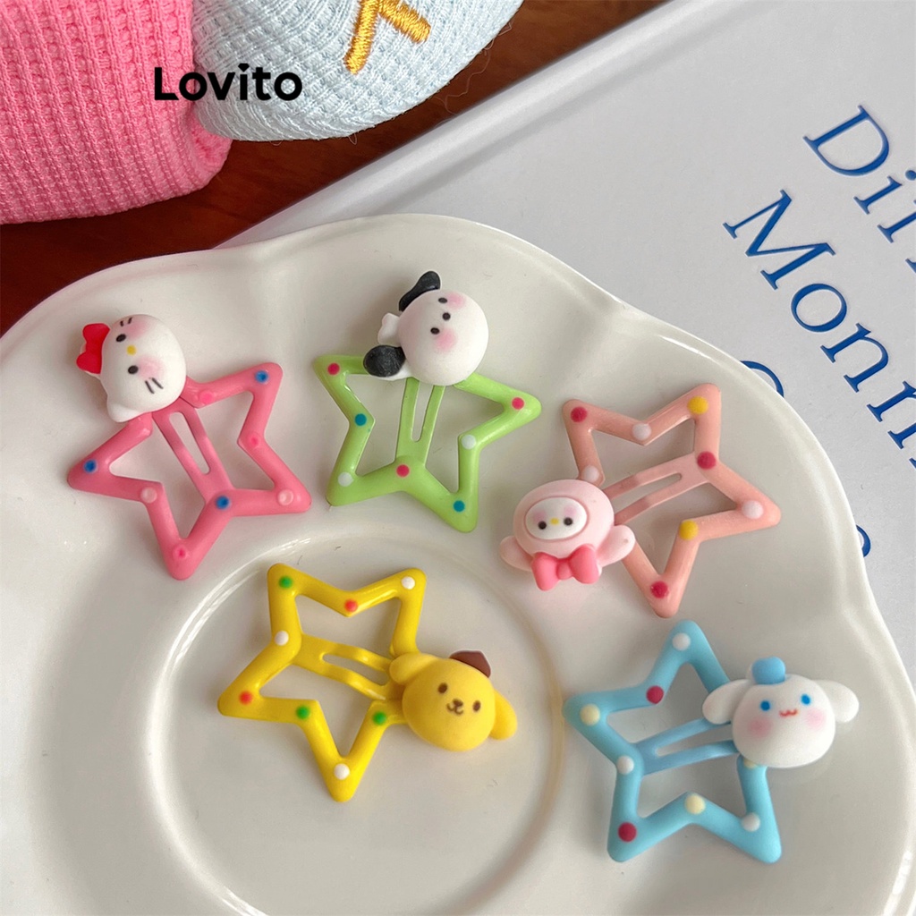 Lovito Kẹp Tóc Ngôi Sao Trơn Dễ Thương Cho Nữ LNA28434