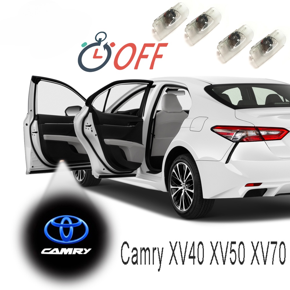 Xinfan 2 Chiếc Tự Động Hẹn Giờ Tắt Đèn Cửa Xe Ô Tô Cho Xe Toyota Camry XV40 XV50 XV70 Laser Logo Máy Chiếu Đèn Không Hư Hại Lắp Đặt Nội Thất Ô Tô Phụ Kiện Ô Tô Chính Hãng