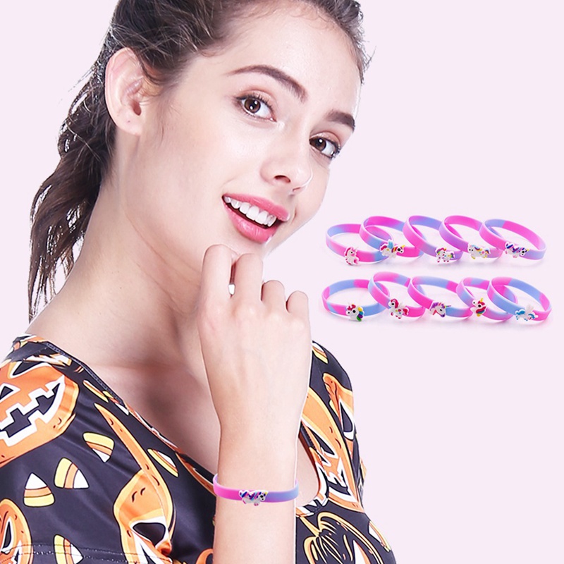 Vòng Đeo Tay Cao Su silicone Hình Kỳ Lân Cho Tiệc Giáng Sinh