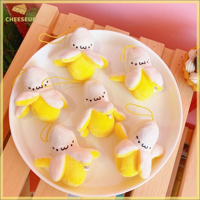 Phô Mai Pho Mát| Hoạt Hình Móc Khóa Hình Quả Chuối Nhồi Bông Đáng Yêu Mới