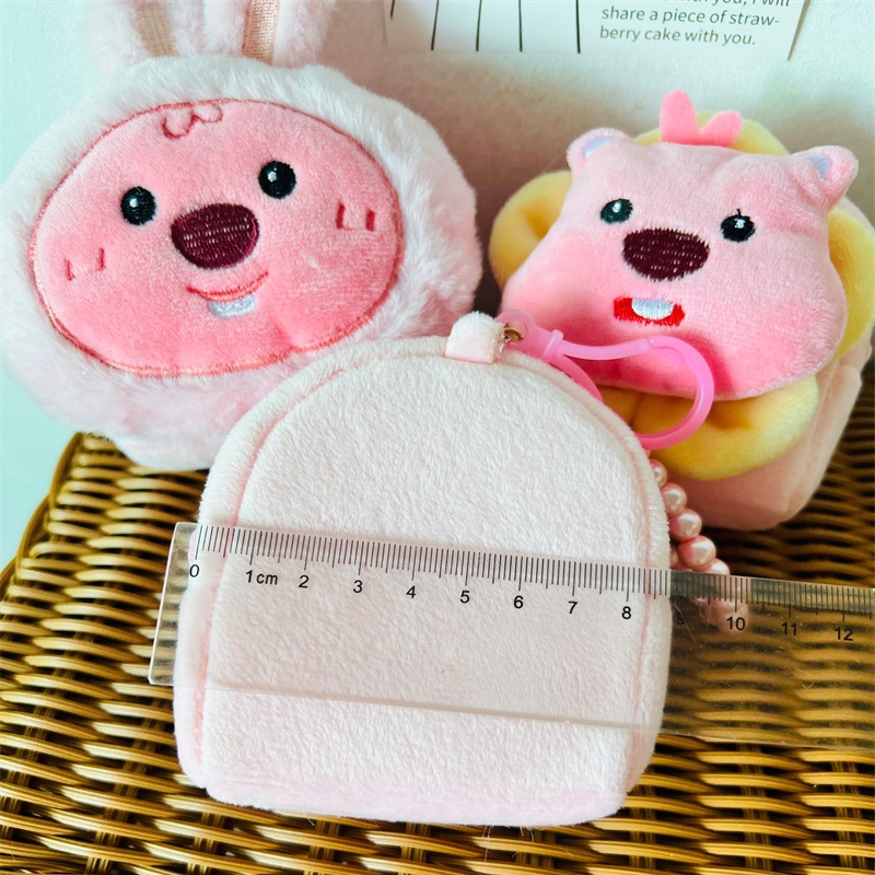 Thú Nhồi Bông Nhỏ Màu Hồng Dễ Thương Cho Bé Gái