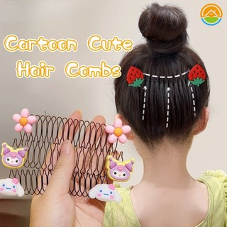 Lược cài tóc gãy rụng hình ngôi sao / dâu tây đính đá lấp lánh ngọt ngào dễ thương
