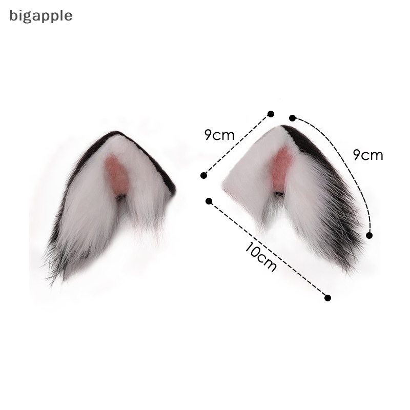 Kẹp Tóc Hình Tai Mèo lolita Đính Lông Giả Gợn Sóng Rdgg