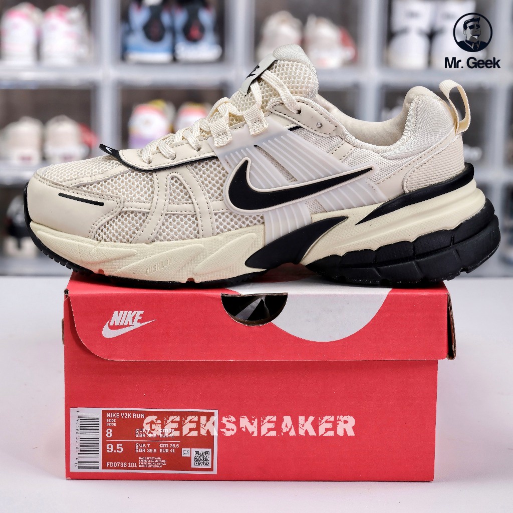 Giày Sneaker NK V2K RunTekk 3XL White Black