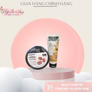 Tẩy da chết vùng mặt Organic Shop chiết xuất hạt cà phê
