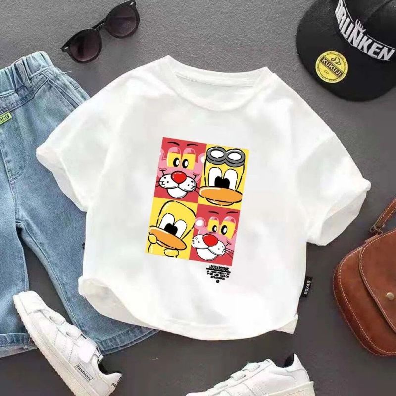 Áo Thun Bé Gái Ngắn Tay 100% cotton Nguyên Chất