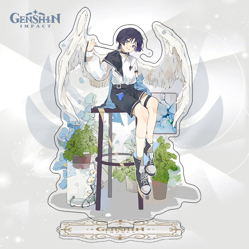 Mô hình Standee Genshin Impact Angel Anime Keychain Women Shikanoin Heizou Kunikuzushi Kaedehara Kazuha Xiao Acrylic