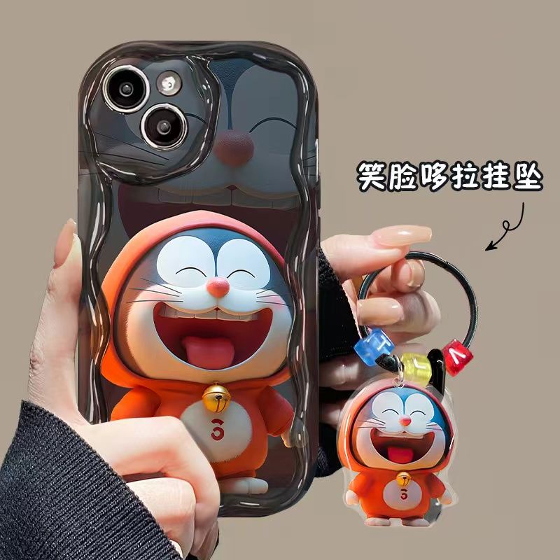 Dễ Thương Ốp Điện Thoại Cao Cấp In Hình doraemon Đáng Yêu Có Móc Treo Cho Iphone 7 / 8plus / x / xs / 11 / 12 / 13 / 14 / 15 / pro / max / promax / plus