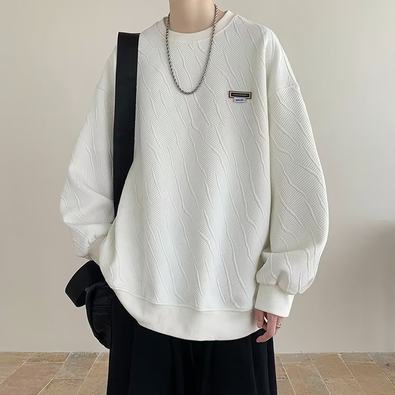 Áo sweater mã waffle nam nữ unisex dài tay phong cách hàn quốc  trẻ trung chất nỉ bông đẹp  cổ tròn tay dài in shin thời trang mùa thu cho nam và nữ