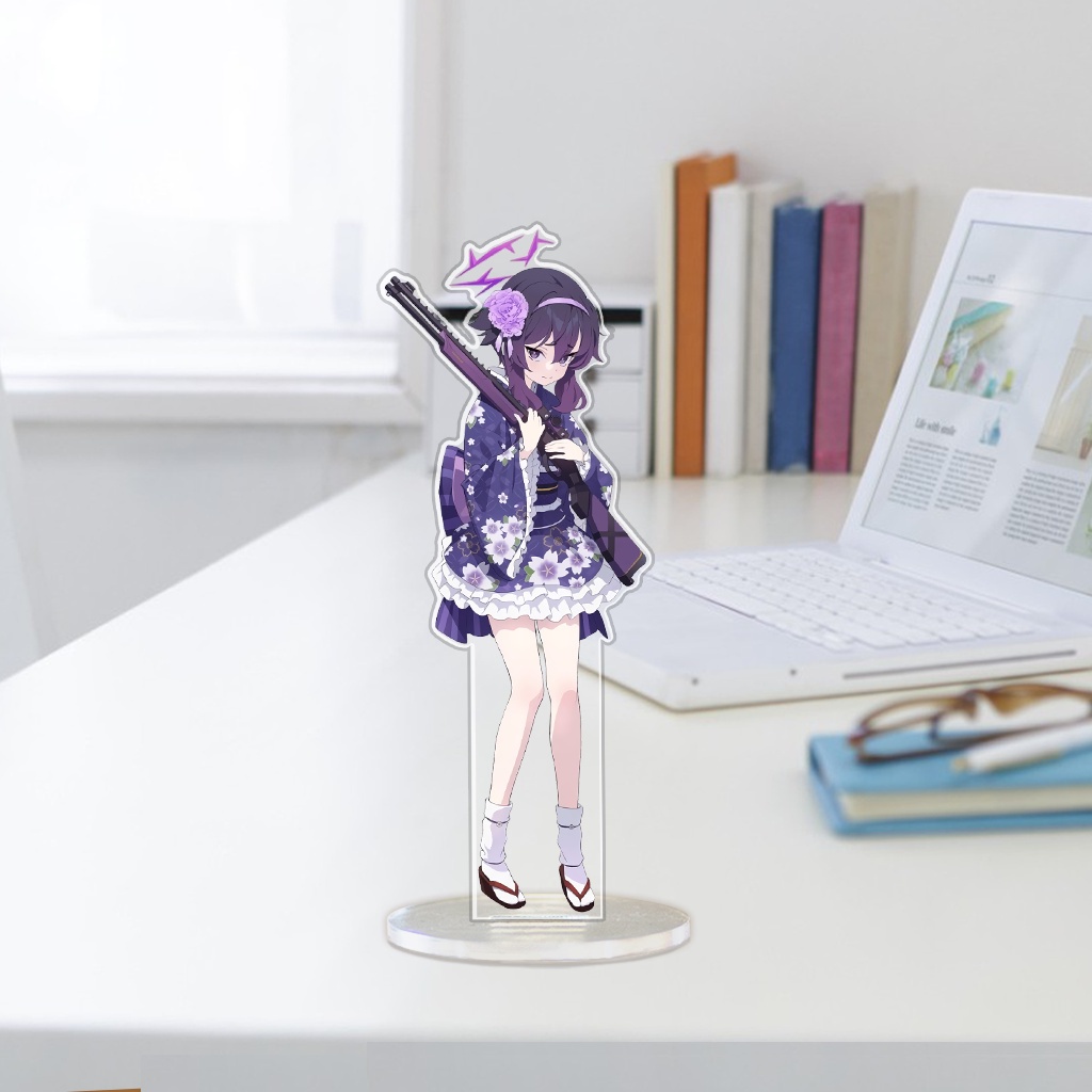Standee mica Ani Decor siêu bền đẹp in hình các nhân vật anime trong Blue Archive 4 decor bàn làm việc góc học tập