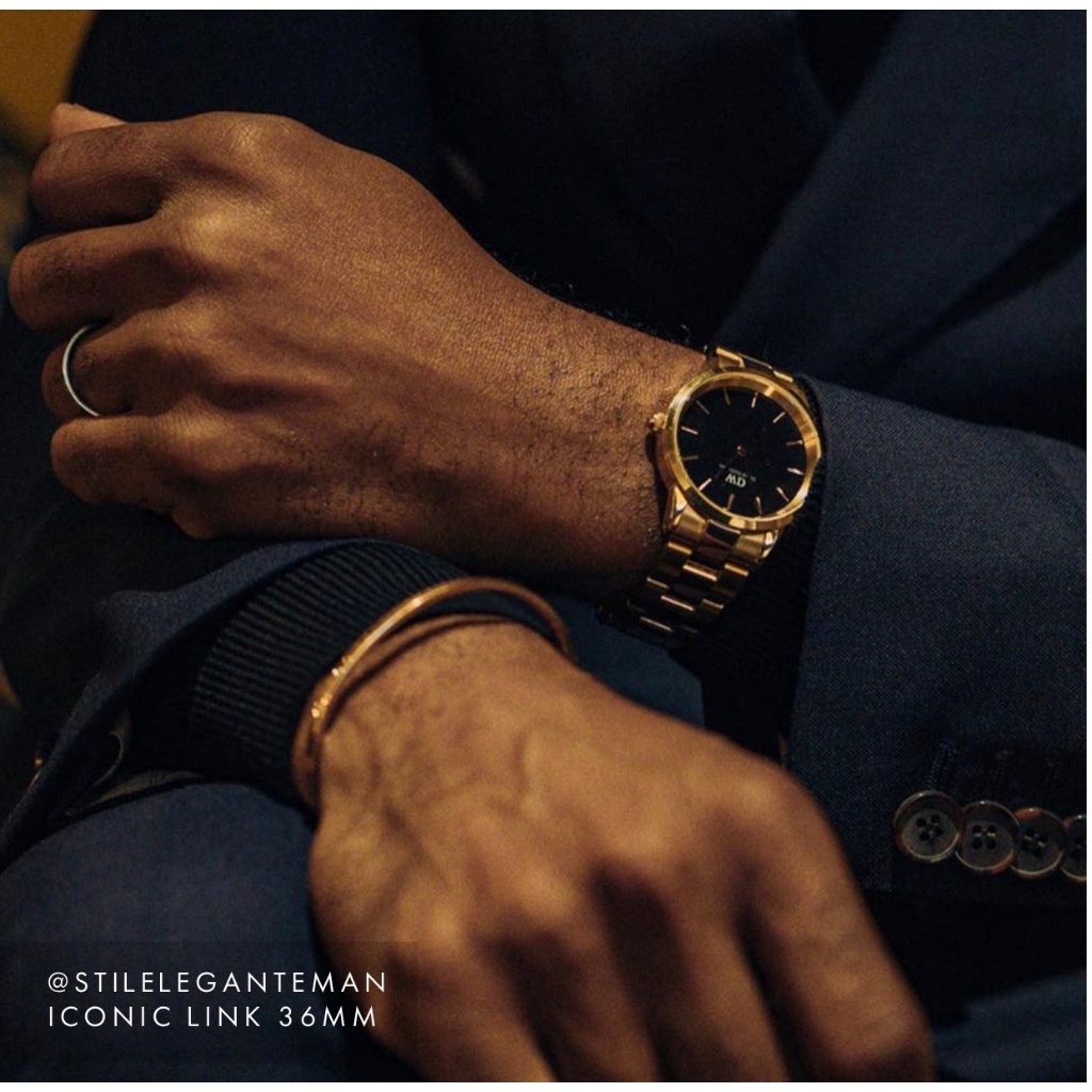 Đồng hồ Nam Nữ Daniel Welington Iconic Link Silver Rosegold / Black White - Danielwatchstore.