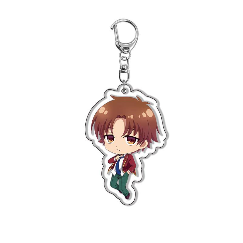 Chào mừng bạn đến với lớp học về sức mạnh tối cao Móc khóa acrylic Mặt dây chuyền sáng tạo Ayanokouji Kiyotaka DIY