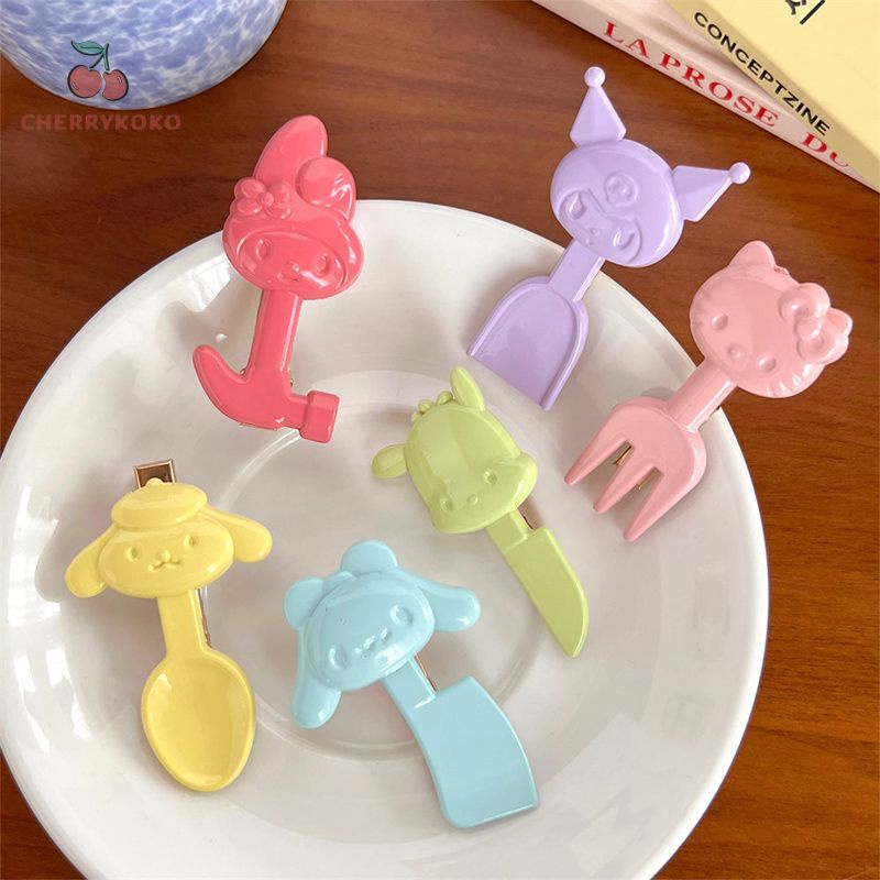 🍒🍒Cherrykoko SANRIO Kẹp Tóc Hình Mèo Dễ Thương Phong Cách Nhật Bản Cho Nữ