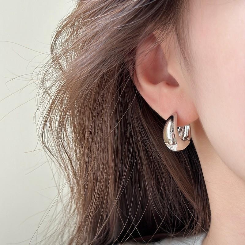 Bông Tai Mạ Bạc 925 Dạng Vòng Thời Trang Dành Cho Nữ