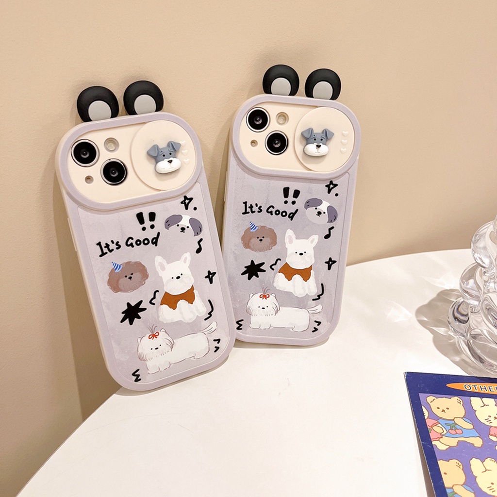 Ốp Điện Thoại Họa Tiết Tai Cún 3d Dễ Thương Cho iphone 15 promax 15 14 pro max 13 pro max 12 pro max 11