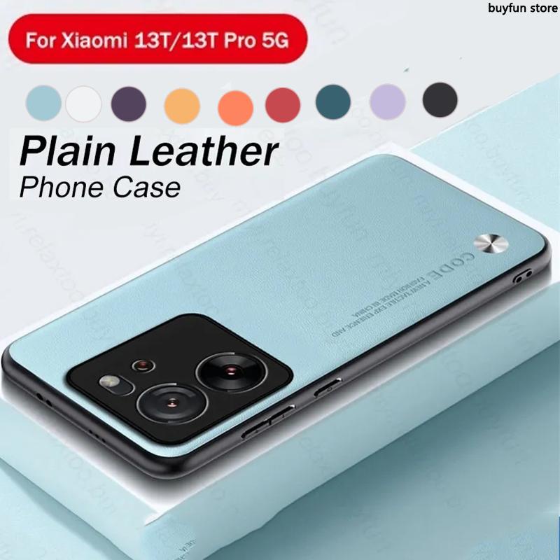 YDCG Luxury Plain Skin Leather Case Shockproof Protect Back Cover for Xiaomi 13T 11T 12T 13 T Pro t13