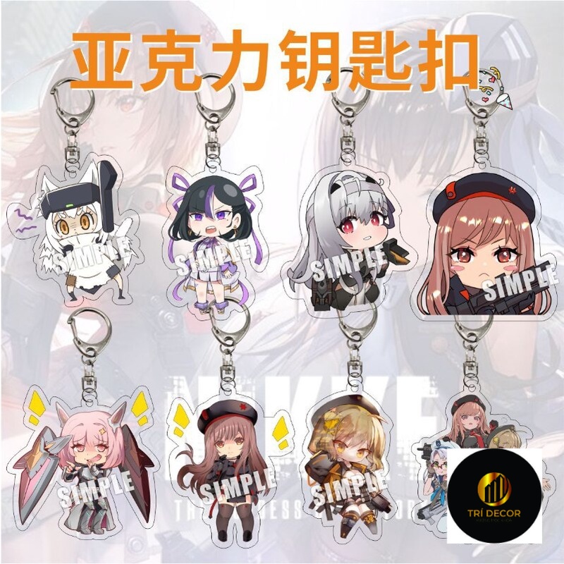 Móc khóa NIKKE The Goddess of Victory Anime Keychain Marian Anis Neon Acrylic Key Chain Man Kawaii