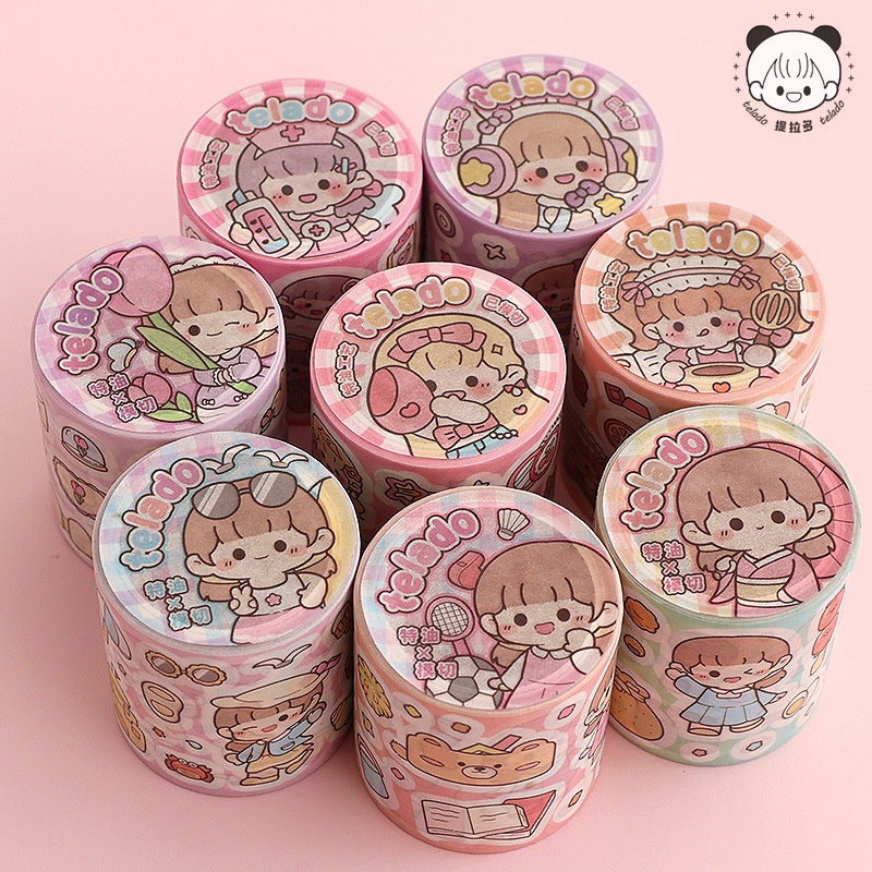 300cm Telado Phim hoạt hình dễ thương thiếu nữ DIY băng keo