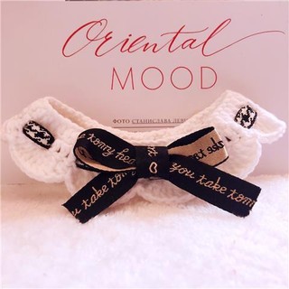 Vòng Cổ Len Đan MàU Đen Cho Thú Cưng