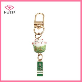 Móc khóa hình mèo may mắn bằng sứ dễ thương mới