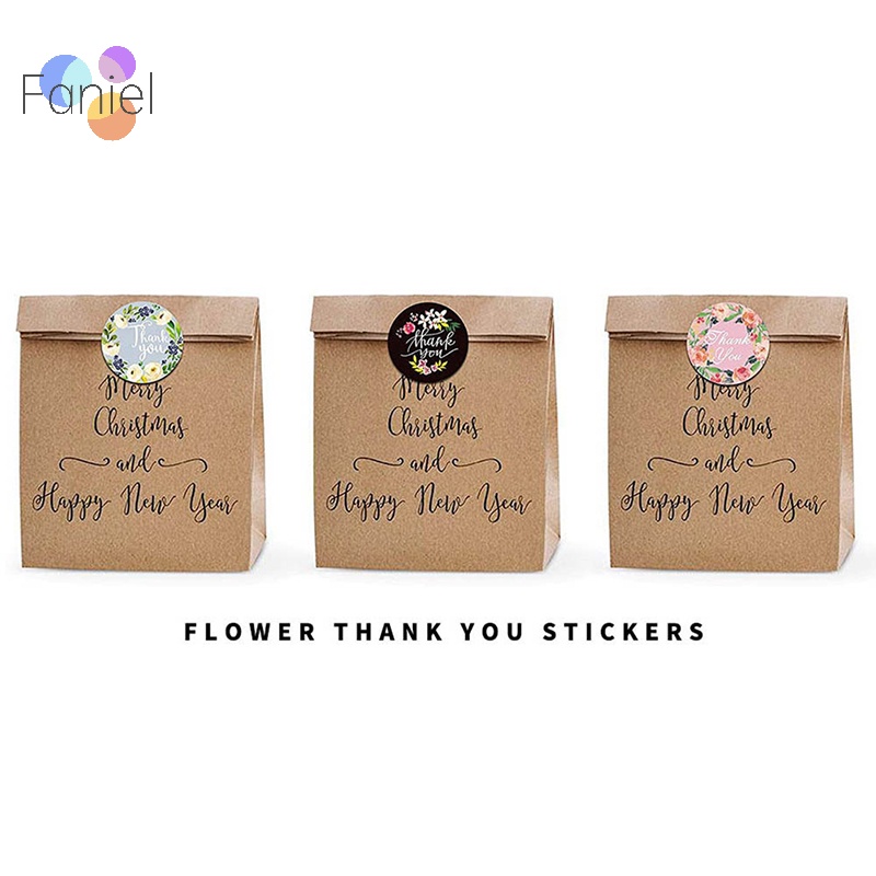 Set 500 Nhãn Dán thank you Trang Trí Sổ Tay Tiệc Cưới