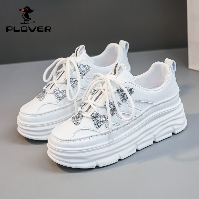 Giày Thể Thao Đế Dày 7cm Màu Trắng Phong Cách Mới 2023