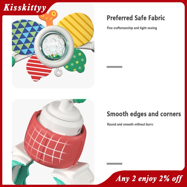 Kisskitty Đồ Chơi Xe Đẩy Em Bé Có Thể Điều Chỉnh Âm Thanh Hình Thú Đáng Yêu
