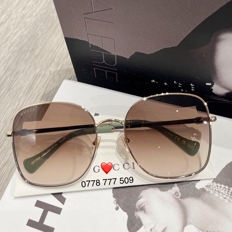 Kính Hiệu Bầu Tròn GC Hot Màu Đen Nâu Cam trà Tây Gu Cì Hot