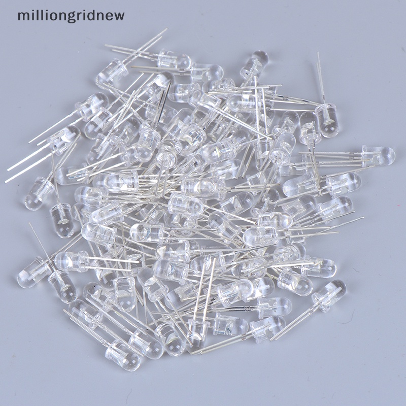 Set 100 Đi Ốt Đèn led 5mm Ánh Sáng Trắng / Xanh Lá / Vàng / Xanh Dương / Vàng / Trắng