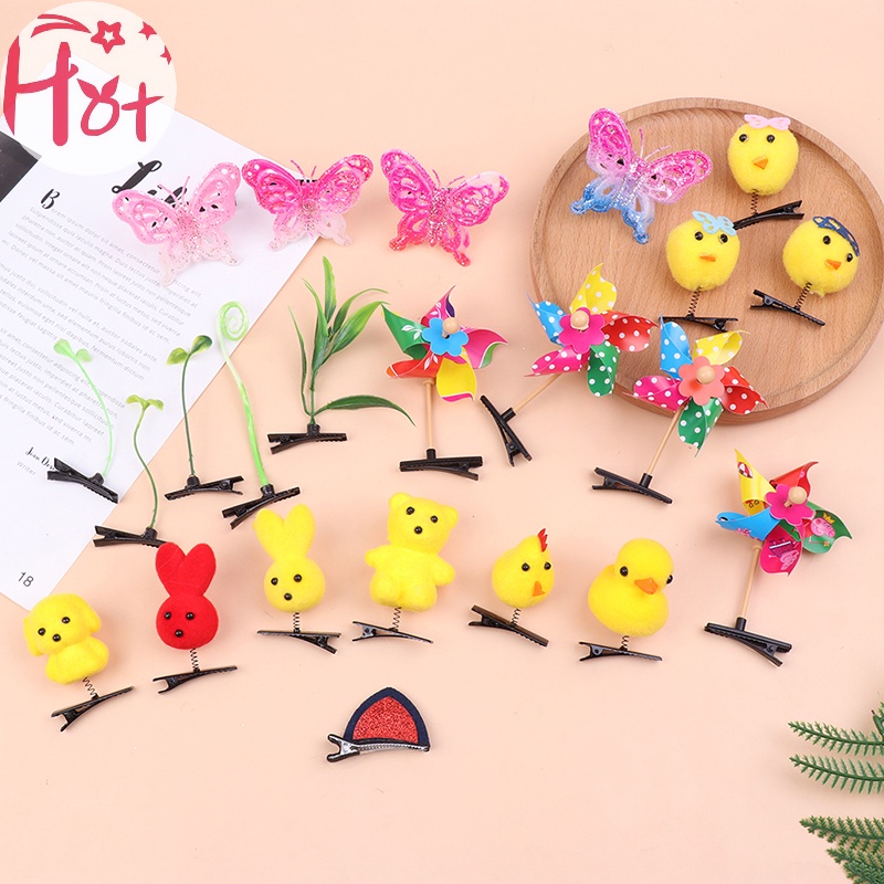 Kẹp Tóc Lò Xo Hình Chú Vịt Vàng Xinh Xắn Cho Bé vn