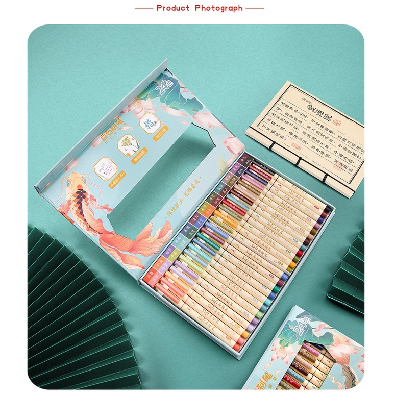 Bộ 24 Bút Brush Soft Viết Thư Pháp Calligraphy/Bullet Journal Ngòi Cao Cấp