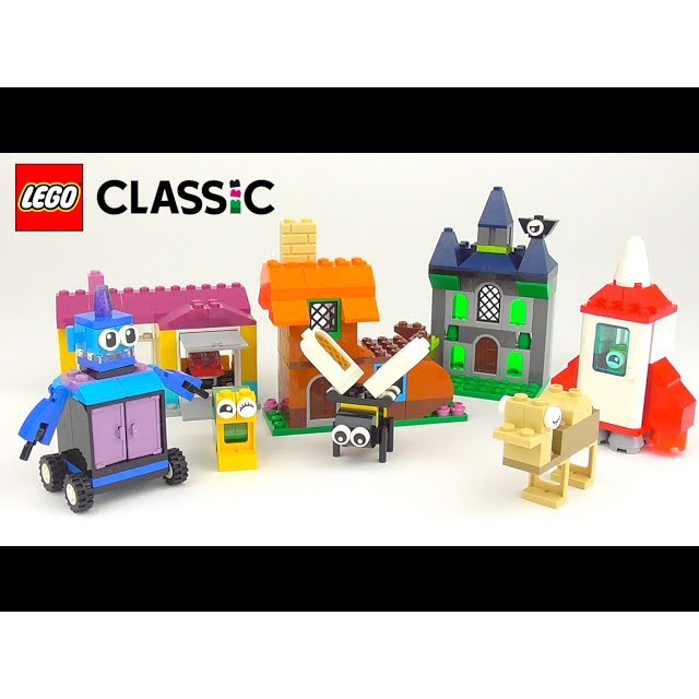 Xả hàng LEGO CLASSIC | Lego 11004 Windows of Creativity | Bộ gạch Classic sáng tạo với những khung cửa tặng kèm xe