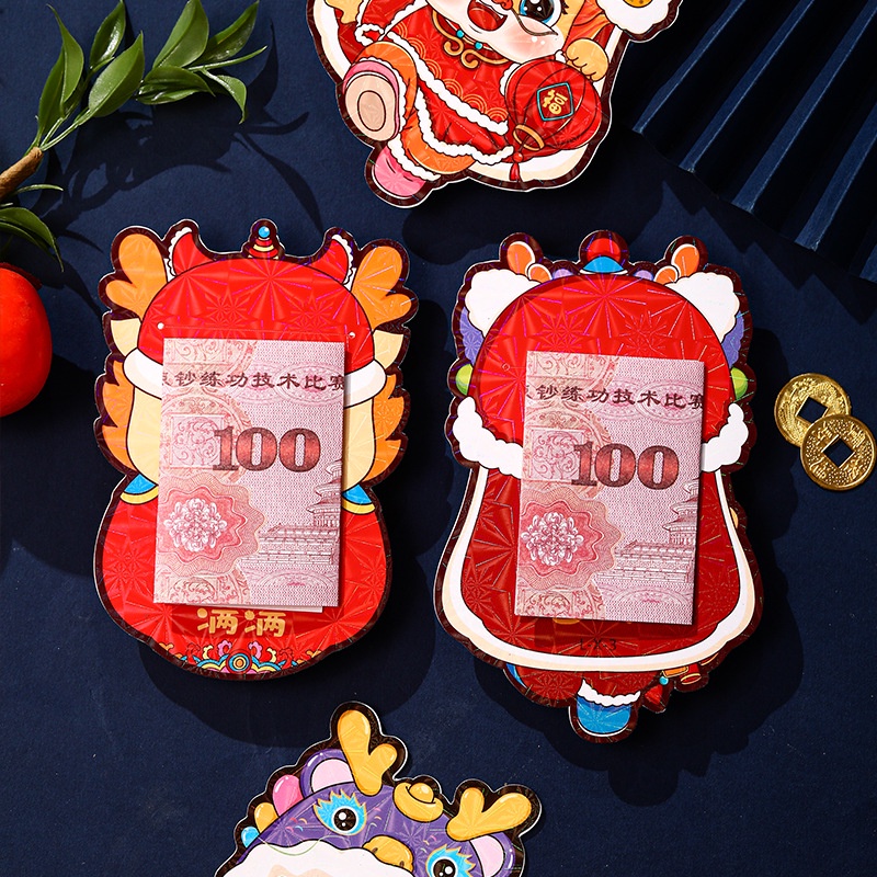 Set 6 Bao Lì Xì Đỏ angpao Mừng Năm Mới 2024