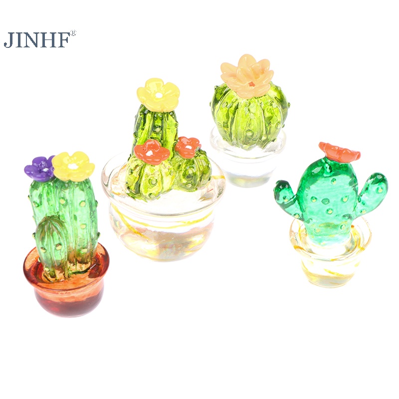 Cây Xương Rồng mini Bằng Thủy Tinh Dễ Thương Để Bàn Trang Trí