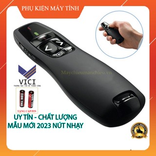 Bút Trình Chiếu Slide R400 PowerPoint Laser 2.4G. Bút Chỉ Máy Chiếu Màu Đen, Nút Ấn Nhạy, Phiên Bản Nâng Cấp 2023
