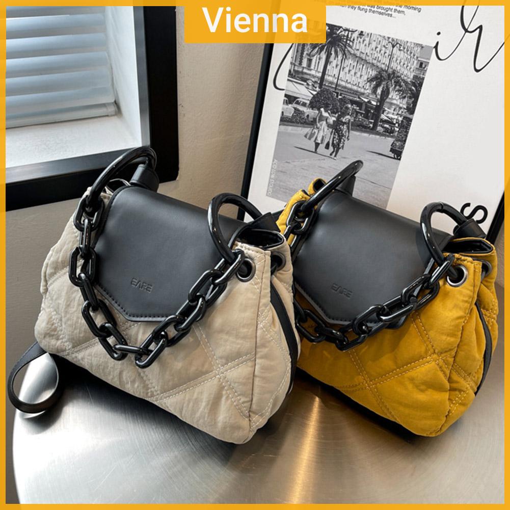 Túi Xách Đeo Chéo Dây Mắt Xích Có Thể Điều Chỉnh Đơn Giản Cho Nữ