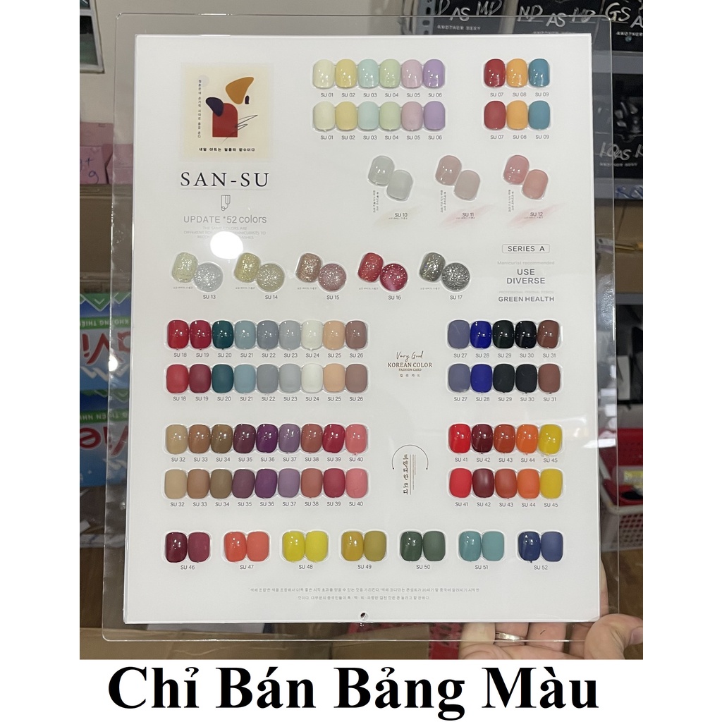Bảng Màu Sơn Sansu Trưng Bày Trang Trí Cửa Hàng [ Chỉ Bán Bảng Màu Không Có Sơn ]