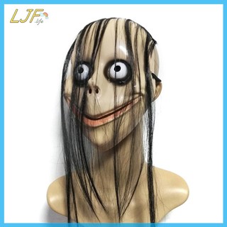Mặt Nạ Hóa Trang halloween Kinh Dị Với Tóc Dài Hình Chữ v momo