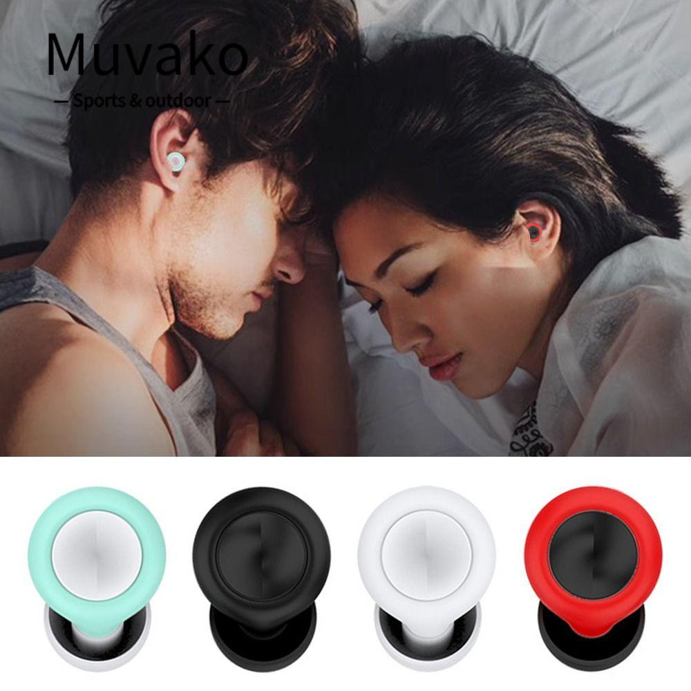 Muvako Nút Bịt Tai Bằng silicone Cách Âm Chống Ồn Có Thể Tái Sử Dụng