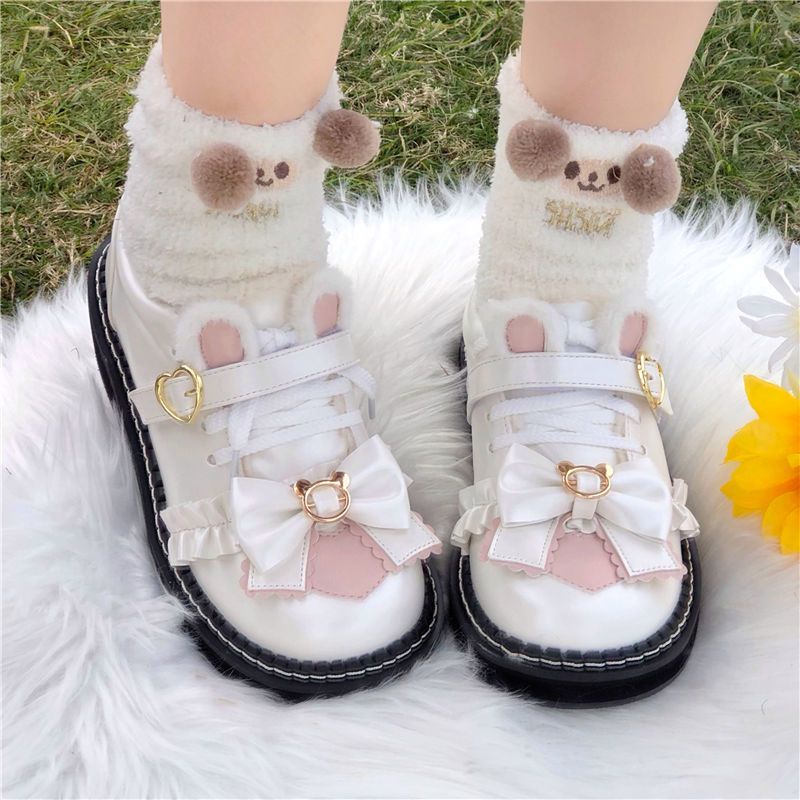 💖 💖Giày Da Mũi Tròn Phong Cách lolita Hàn Quốc Cho Nữ