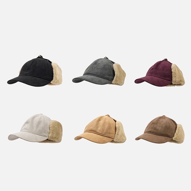 Mũ Lưỡi Trai Màu Trơn Đơn Giản Phong Cách Hàn Quốc Thời Trang Mùa Đông Chống Lạnh